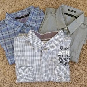 **SOLD** EUC 3 men's short sleeve button ups